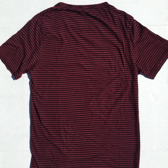 Aeropostale A87 red and black striped tee men M - Picture 2 of 7
